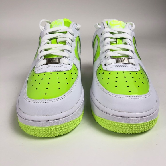 Nike Air Force One Womens Neon Low Top Sneakers - Picture 3 of 7